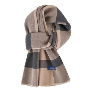 回力围巾秋冬季百搭新款毛线保暖男士高级感围脖送男朋友生日礼物