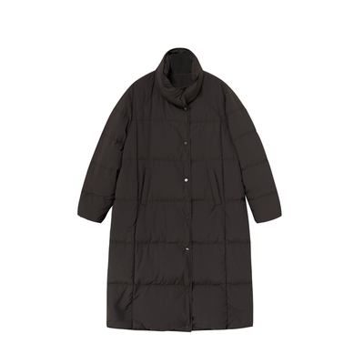 老章和小胖PONGKIKI保命大暖炉长款羽绒服女大码冬季立领羽绒外套