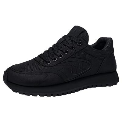 男士休闲鞋2025年冬季新款加绒保暖牛津布鞋厚底百搭运动棉鞋子男