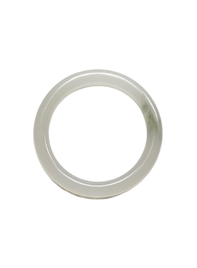 蓝星珠宝店-稀有级-天然白玉细圆条手镯青白圆条玉镯子小细条手镯