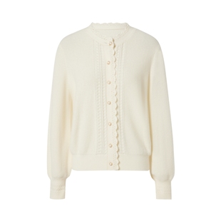 【绵羊毛x山羊绒】ELSEWHERE珂思商场同款针织开衫女外套冬新款