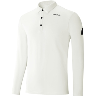 【抗菌polygiene】HEAD海德运动翻领半开襟长袖t恤秋季polo男
