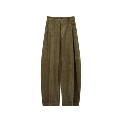 solighter法式灯芯绒高腰气球裤