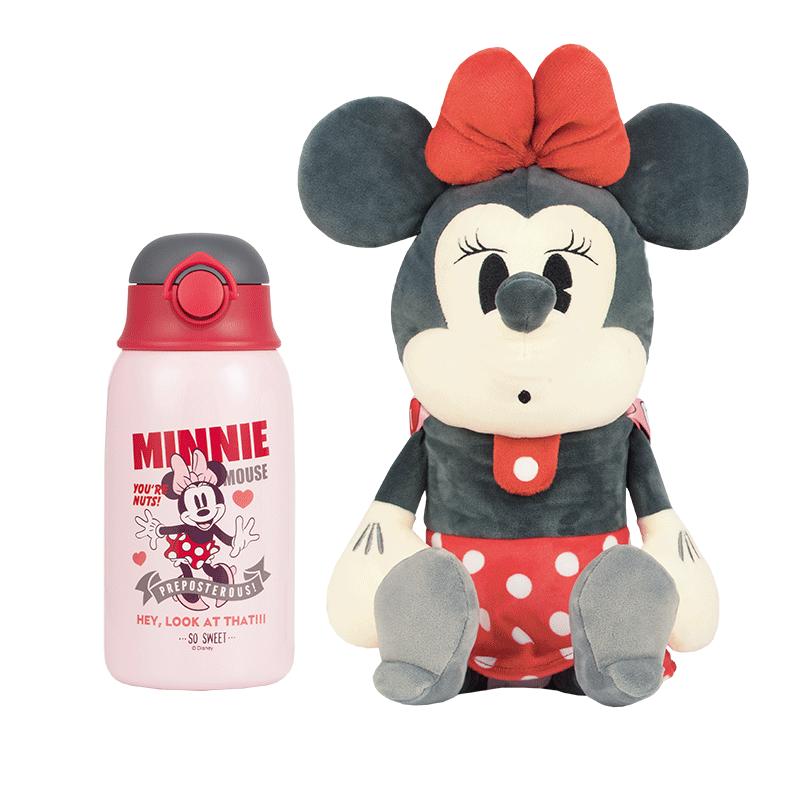 迪士尼儿童保温杯带吸管316L不锈钢饮水杯子小学生大容量水壶可爱