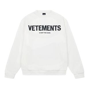 VETEMENTS新款潮流男女情侣宽松圆领长袖套头卫衣银泰百货301446