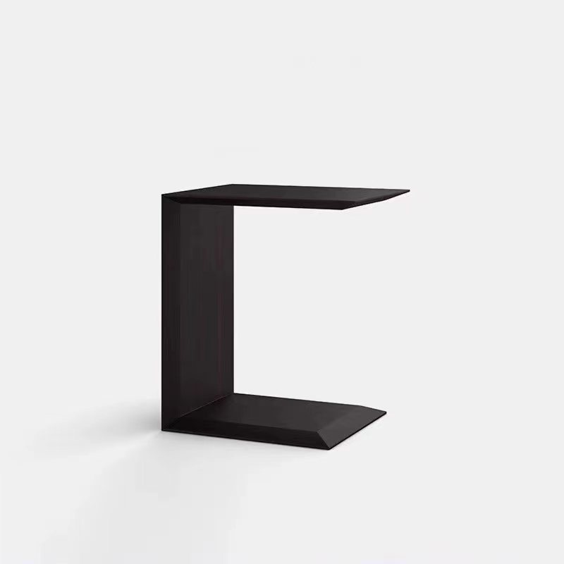 北欧现代简约黑色橡木边几小户型客厅沙发旁边角几轻奢网红款茶几