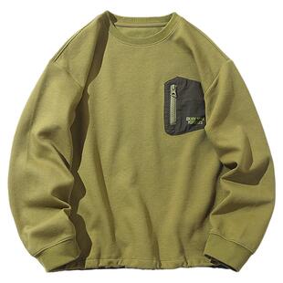 【商场同款】mipo春季儿童卫衣华夫格字母印花卫衣男女童圆领上衣