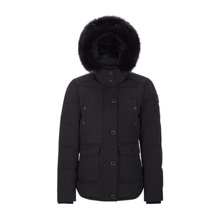 MOOSE KNUCKLES ONYX 女士霜狐毛领休闲短款羽绒夹克外套