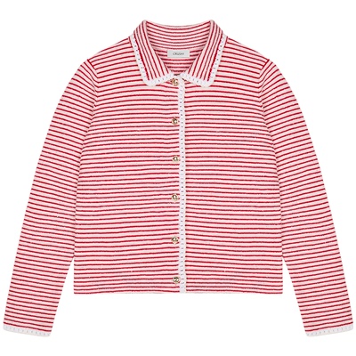 CRUSH条纹手勾边开衫