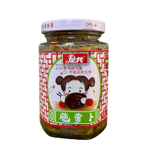 龙共旗舰店香辣萝卜干下饭菜即食酱腌菜脆辣萝卜丁拌饭拌面罐装菜