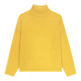 NANBEIBEI南北贝‘亚麻针织衫’高领打底衫女内搭可外穿宽松上衣