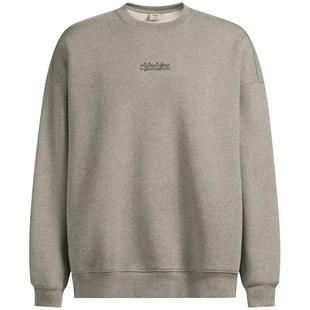 CHINISM丨加绒卫衣男新款羊羔毛外套男士灰色圆领加厚无帽上衣