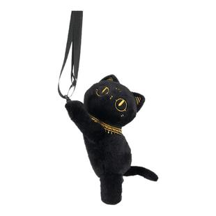 大英博物馆安德森猫猫咪玩偶包包女毛绒斜挎包手机包生日礼物女生