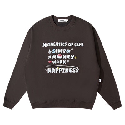 UNDERBOBO宽松圆领简约套头卫衣