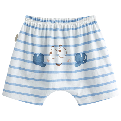 婴儿夏季短裤海军风大PP裤纯棉