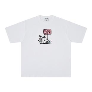 ADHD*50tattoo 卡通小狗印花短袖T恤 PEEING DOG TEE