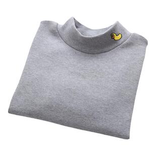 儿童半高领打底衫纯棉秋冬婴儿内搭女童白色上衣宝宝男童秋衣上衣