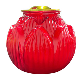 圣莲花2/3/7天植物酥油无烟玻璃大蜡烛家用寺庙礼佛长明灯36小时