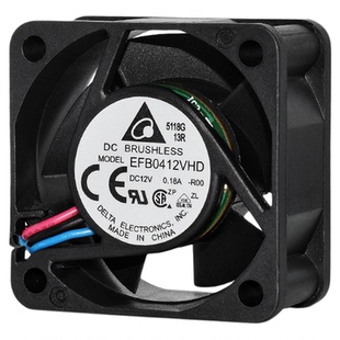 EFB0412VHD台达4020 12V 0.18A机箱1U服务器交换机PWM散热风扇4CM