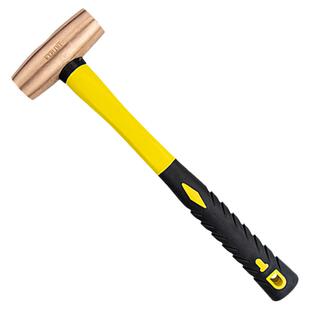 开拓防爆圆鼓锤紫铜黄铜纯铜大锤小锤无火花工具圆头锤榔头铜锤子