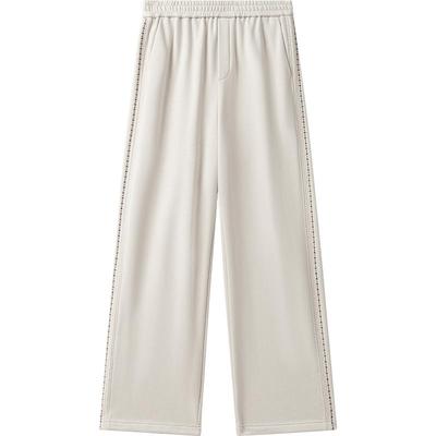 播商场同款直筒垂感侧边绣花休闲裤女24冬新款阔腿裤BDR4KD3922