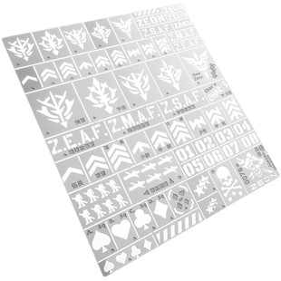 艾烈臣漏喷板AJ0076 高达模型上色吉翁扎古大魔番号战绩微标机体