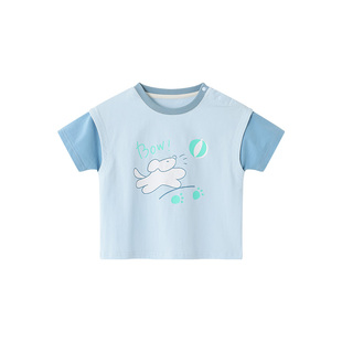 【雪糕棉】博睿恩凉感百搭短袖春夏款男女宝宝可爱舒适上衣