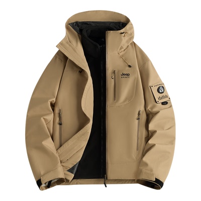 jeep三合一冲锋衣外套男防风防水
