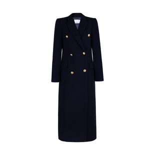 XULU原创新款轻奢羊毛高端大气修身优雅保暖长袖驳领毛呢大衣外套