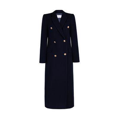 XULU原创新款轻奢羊毛高端大气修身优雅保暖长袖驳领毛呢大衣外套