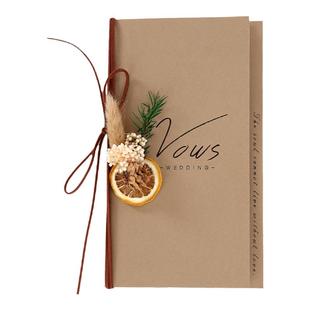 婚礼誓言卡一对新郎新娘高级定制打印致辞卡森系永生花结婚宣言卡