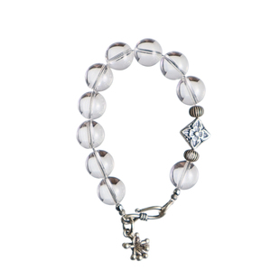 清珩|天然白水晶手串设计款925银手链女手串配饰原创水晶手链女款