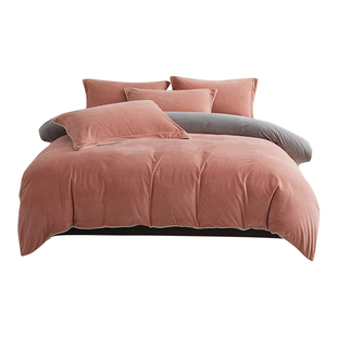 无印良品宝宝绒被套单件150x200冬季厚双面绒床单被罩婴儿绒床品