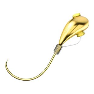 小金坨45°朝天钩散装斜穿心铜头金海夕倒刺钩野钓传统钓鲫鱼鱼钩