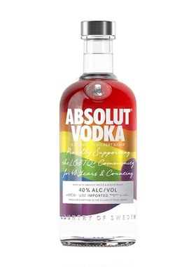 【新品】Absolut绝对伏特加彩虹瓶700ml瑞典进口洋酒烈酒基酒调酒
