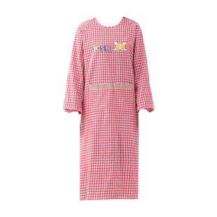 围裙棉布家用长袖罩衣加长女新款透气厨房做饭时尚上班防污工作服