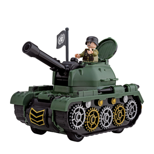 坦克玩具车可发射炮弹弹射战争模拟军事基地男孩儿童益智模型玩具