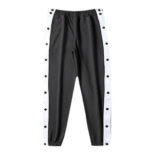 男女童运动裤全开秒脱排扣裤中大童美式开场篮球裤时尚综合训练裤