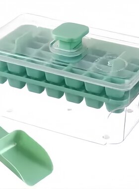 【秒出冰】冰块制冰模具家用制冰盒冻冰块神器冰箱储存按压式冰格