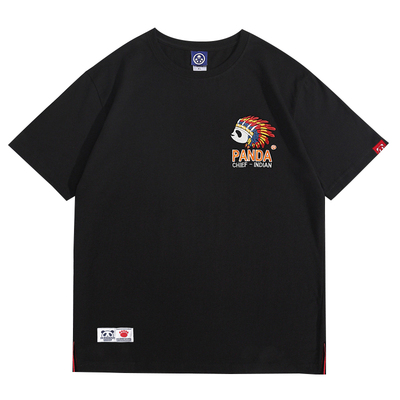 短袖T恤潮牌设计刺绣精美