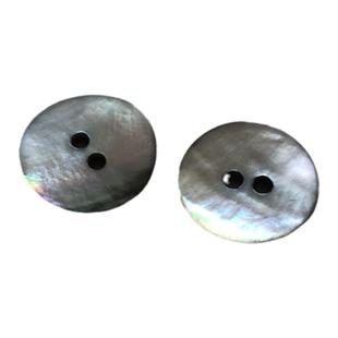 银灰彩色贝壳纽扣衬衫毛衣针织服饰扣子二眼进口日本马氏贝真贝壳