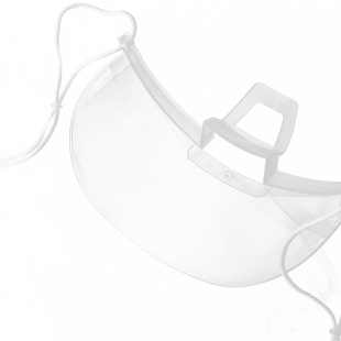 厨师口屏餐饮酒店防护口罩餐厅美容服务微笑口屏舒适塑料透明口罩