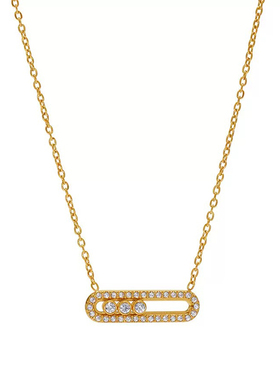 极简简约可滑动锆石项链