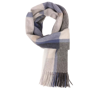 上海故事秋冬新款羊绒围巾男士加厚保暖柔软围脖送长辈礼物礼盒装