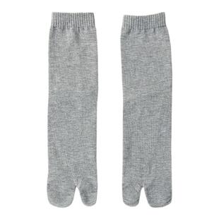 分趾男士中筒袜拇指分开配人字拖木屐袜简约黑白色休闲透气二指袜