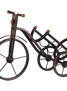 复古风铁艺三轮车红酒架