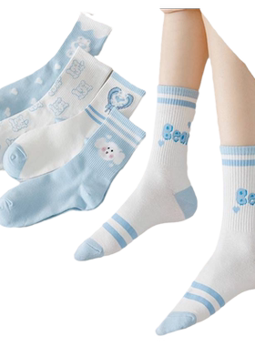 袜子女可爱中筒纯棉春夏日系甜美