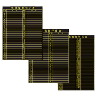 学校班级你追我赶黑板评比表老师课堂点名表学生小组竞赛磁力贴全班学号个人评比积分表粉笔书写可移动软磁贴