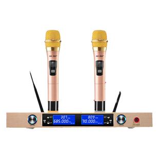 先科OK-68无线话筒一拖二金属U段调频麦克风家用舞台ktv唱歌卡拉ok无线话筒电脑电视专用婚庆舞台防啸叫通用