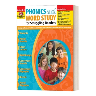 英文原版 Phonics and Word Study for Struggling Readers Grade 4-6 通过自然拼读与单词学习打败阅读障碍 四至六年级 英文版